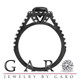 Black Diamond Cushion Halo Engagement Ring 1.60 Carat 14K Black Gold Vintage Style Unique Certified Handmade