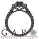 2.65 Carat Black Diamond Engagement Ring & Wedding Band Set 14k Black Gold Unique Halo Certified Handmade