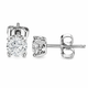 1 Carat Diamond Stud Earrings 14K White Gold Handmade Gallery Designs Unique Gia Certified
