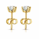 1 Carat Natural Diamond Stud Earrings 14K Yellow Gold Handmade Unique Gallery Designs Gia Certified