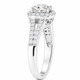1.03 Carat Natural Diamond Halo Engagement Ring Filigree Gallery 14K White Gold or Yellow Gold GIA Certified Handmade