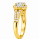 1.03 Carat Natural Diamond Halo Engagement Ring Filigree Gallery 14K White Gold or Yellow Gold GIA Certified Handmade