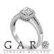 Platinum Diamond Unique Halo Engagement Ring 1.03 Carat GIA Certified Handmade