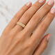 Half Eternity Diamond Wedding Band Two Rows Anniversary Ring, 4mm 0.45 Carat 18K White Gold, Rose Gold, Yellow Gold Or Black Gold Certified Handmade