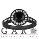 Unique Black Diamond Halo Engagement Ring 1.48 Carat Vintage Filigree Handmade Certified 18K White Gold Yellow Gold Rose Gold Black Gold