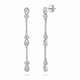 0.70 Carat Unique Floral Diamond Dangle & Drop Earrings 14K White, Yellow Or Rose Gold 2.25 Inch Handmade