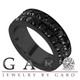 Black Diamond Mens Wedding Band, Two Row Unique Ring, 3 Carat 8 mm  14K Black Gold Handmade Certified
