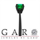 1.01 Carat Green Diamond Engagement Ring, Unique Solitaire Bridal Ring, 14K Black Gold Certified Handmade Galley Designs