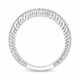 Filigree Diamond Matching Curve Wedding Band Vintage Style Unique 14K White or Yellow or Rose Gold  0.18 Carat Handmade