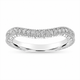 Filigree Diamond Matching Curve Wedding Band Vintage Style Unique 14K White or Yellow or Rose Gold  0.18 Carat Handmade