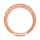 Filigree Diamond Matching Curve Wedding Band Vintage Style Unique 14K White or Yellow or Rose Gold  0.18 Carat Handmade