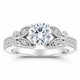 Platinum Butterfly Diamond Engagement Ring 1.18 Carat GIA Certified Natural Diamond Nature-Inspired Vintage Filigree Handmade