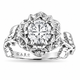 Floral Solitaire Diamond Engagement Ring, Rose Flower Unique Anniversary Ring, 1.01 Carat  GIA Certified 14K White, Rose, Yellow Gold Handmade