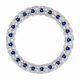 Sapphire and Diamond Eternity Wedding Band, Mens Diamond Wedding Ring, 6 mm Vintage Unique 14K White Gold 2.50 Carat