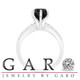 Platinum Pear Shaped Black Diamond Engagement Ring 2.50 Carat Unique Handmade Certified