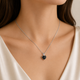 Platinum Heart Shaped Black Diamond Solitaire Pendant Necklace 1.75 Carat Handmade Certified