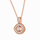 Unique Diamond Evil Eye Pendant Necklace 0.40 Carat Handmade 14K White Gold Yellow Gold or Rose Gold