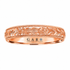 Floral Hand Engraved Wedding Band 14K White Gold, Yellow Gold Vintage Anniversary Ring 4mm Handmade