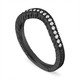 Filigree Diamond Wedding Band, Matching Curve Wedding Ring, Vintage Style Unique 14K Black Gold 0.16 Carat Handmade