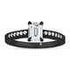 Emerald Cut Diamond Engagement Ring and Wedding Band Sets, 1.29 Carat GIA Certified 14K Black Gold Unique Vintage Style Handmade