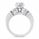 Moissanite and Diamonds Butterfly Engagement Ring 14K White Gold 1.20 Carat Unique Handmade Certified