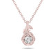 0.50 Carat Diamond Floral Pendant Necklace, Rose Flower Pendant GIA Certified Unique 14K White Gold or Yellow Gold or Rose Gold Handmade