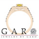 2.80 Carat Yellow Diamond Mens Ring, Unique Halo 14K White Gold or Yellow Gold or Rose Gold Handmade Certified