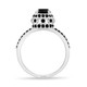 Black Diamond Unique Halo Engagement Ring 14k White Gold or Rose or Yellow Gold 1.86 Carat Certified Handmade