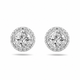 1.22 Carat Diamond Halo Earrings GIA Certified 14K White Gold, Rose Gold Or Yellow Gold Handmade