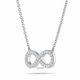 Infinity Diamond Pendant Necklace 14k White Gold, Rose Gold Or Yellow Gold 0.47 Carat Handmade Certified