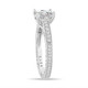 1.32 Carat Princess Cut Lab Grown Diamond Engagement Ring Unique Vintage IGI Certified 14k White Gold or Rose Gold Handmade