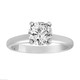 1.50 Carat Lab Grown Diamond Solitaire Engagement Ring, IGI Certified 14K White Gold Handmade