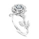 1.01 Carat Lab Grown Diamond Solitaire Rose Flower Engagement Ring IGI Certified 14K White Gold, Rose Gold Or Yellow Gold Unique Handmade