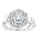 1.01 Carat Lab Grown Diamond Solitaire Rose Flower Engagement Ring IGI Certified 14K White Gold, Rose Gold Or Yellow Gold Unique Handmade