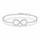 Infinity Diamond Bracelet 14K White Gold, Rose Gold Or Yellow Gold 0.47 Carat Handmade Certified