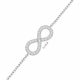Infinity Diamond Bracelet 14K White Gold, Rose Gold Or Yellow Gold 0.47 Carat Handmade Certified