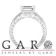 4.15 Carat Emerald Cut Lab Grown Diamond Engagement Ring IGI Certified Unique Filigree Vintage Style 14K White Gold Handmade
