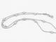 Two Rows Diamond By The Yard Bracelet Bezel Set 14K White Gold 0.36 Carat Certified Handmade 