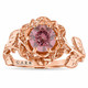 1.01 Carat Lab Grown Pink Diamond Floral Engagement Ring, Unique Rose Flower IGI Certified 14K White Gold Or Rose Gold Handmade