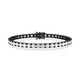 9.50 Carat Lab Grown Diamond Tennis Bracelet 14K Black Gold Vintage Style Handmade Certified