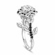 Lab Grown Diamond Rose Flower Engagement Ring 1.38 Carat Floral Halo IGI Certified 14K White Gold Handmade Unique Design