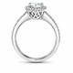 Pear Shaped Lab Grown Diamond Engagement Ring 1.51 Carat 14k White Gold Unique IGI Certified Handmade