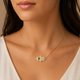 14K Gold Hamsa Diamond Pendant Necklace 0.32 Carat Natural Diamonds