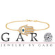 Blue Diamond Eye Hamsa Diamond Bracelet 18K Yellow Gold 0.93 Carat Unique Certified Handmade