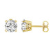 Lab Grown Diamond Stud Earrings 2.02 Carat 14K Yellow Gold IGI Certified Unique Gallery Design Handmade