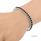 12.50 Carat Black Diamond Tennis Bracelet 14K White Gold Handmade Certified