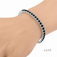 12.50 Carat Black Diamond Tennis Bracelet 14K White Gold Handmade Certified