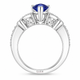 Marquise Blue Sapphire Butterfly Engagement Ring 1.20 Carat Nature Inspired 14K White Gold Handmade Certified