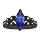 Marquise Sapphire Butterfly Engagement Ring 1.20 Carat 14K Black Gold Vintage Style Unique Certified Handmade