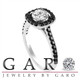 1.68 Carat Lab Grown Diamond Halo Engagement Ring 14K White Gold IGI Certified Handmade